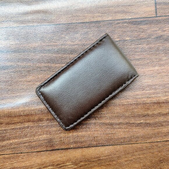 Leather Magnetic Money Clip, Brown Money Clip, Super Strong Magnet Money Clip - Picture 3 of 7
